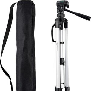 NWT Amazon Basics 60 inch Lightweight Tripod with Bag, Silver